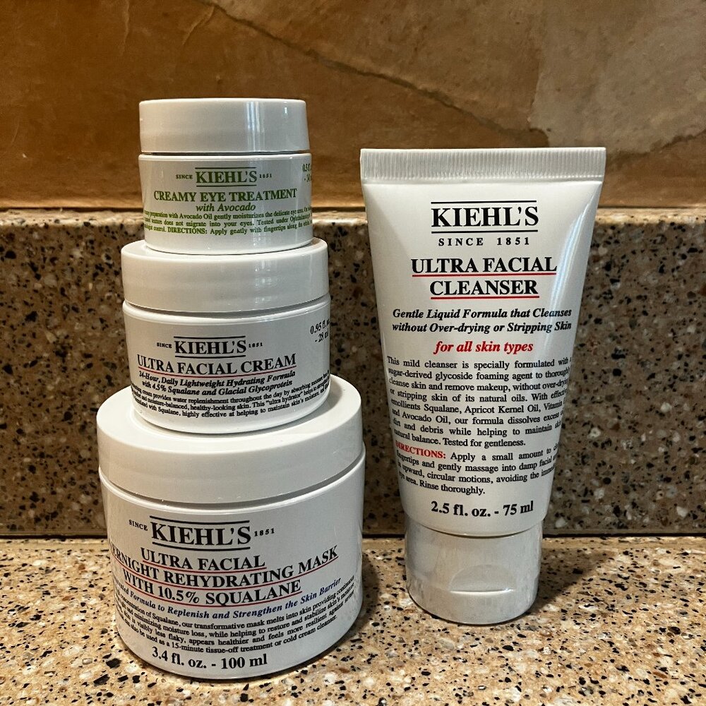 KIEHL'S  Ultra Facial  Set of Overnight Rehydrating Mask , eye Creme , Etc!